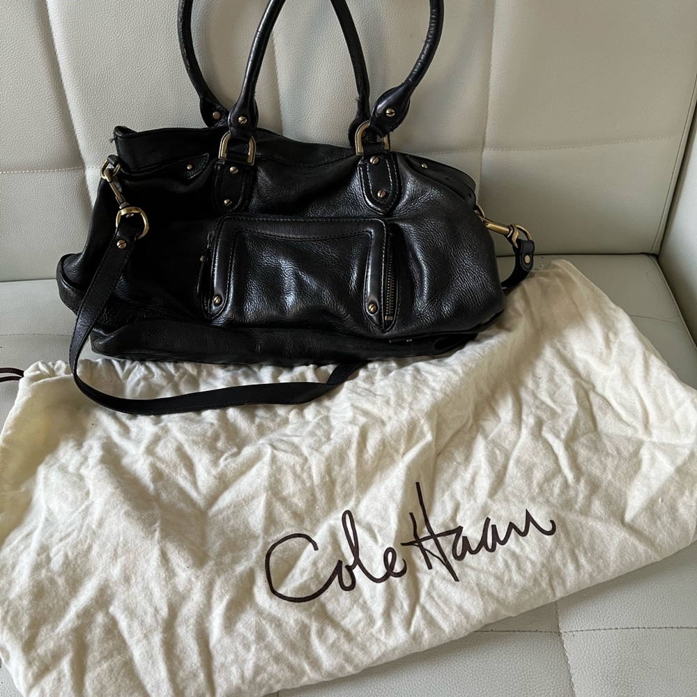 Black, Mid-Size Cole Haan Handbag — Great Condition!